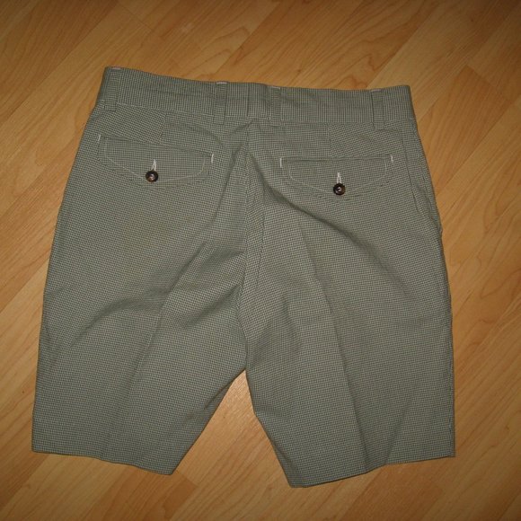 🩳 Mister Mr. Trina Turk Green Gingham Plaid Men's Shorts 28 - Picture 5 of 7